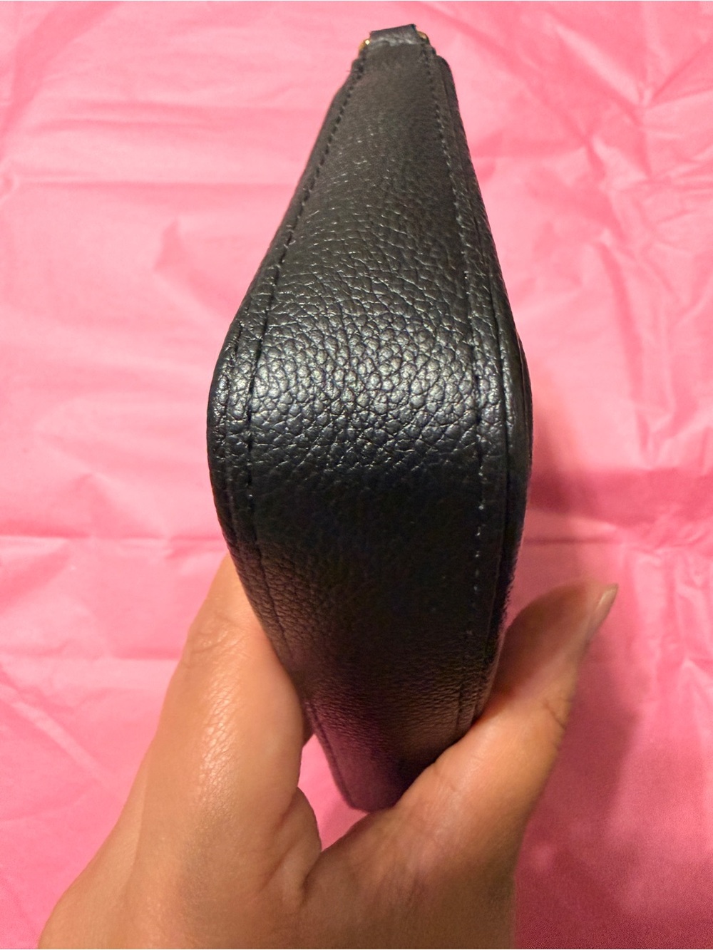 Louis Vuitton Black Embossed Monogram Chain Mini Pochette - Picture 4 of 9